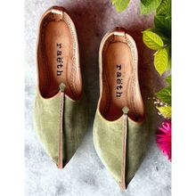 raeth Classic Suede Pistachio Solid Mojaris