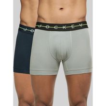 Jockey Ny16 Men Cotton Stretch Trunk With Ultrasoft Waistband - Assorted (Pack of 2)