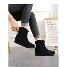 ELLE Black Women Zip Casual Boots
