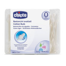 Chicco Cotton Buds Safe Hygiene With Ear Protection - 90 Pcs