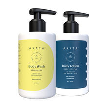 Arata Rejuvenating Bath & Body Combo Refreshing Body Wash + Moisturising Body Lotion