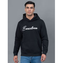 Red Tape Black Printed Regular Fit Hoodie