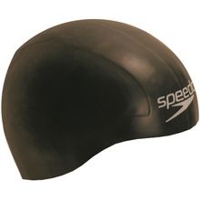 Speedo Unisex-Adult Aqua V Swimcap - Black (Free Size)