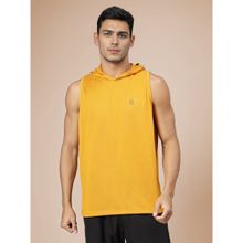 CHKOKKO Yellow Men Gym Tank Tops Yellow