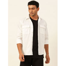 JAVINISHKA Premium White Cargo Regular Fit Unisex Cotton Overshirt