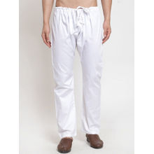 Sanwara Men's Solid White Colour Cotton Payjamas