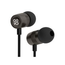 GOVO GOBASS 910 in-Ear Wired Earphones 3D Sound Magnetic Earbuds and HD mic (Black)