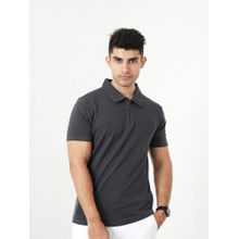 Monkstory Bamboo Cotton Zip-Polo Grey T-Shirt