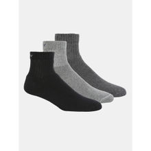 Jockey 7036 Mens Cotton Terry Ankle Socks with Stay Fresh Treatment-Multicolor (Pack of 3)