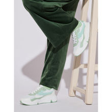 IYKYK by Nykaa Fashion Classic Colette White and Green Sneakers