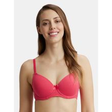 Jockey 1245 Wired Padded Cotton Elastane Medium Coverage T-Shirt Bra - Ruby