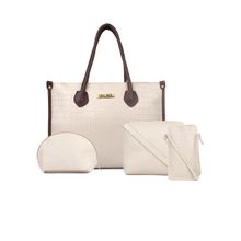 Legal Bribe Beige Crock Style Tote Bag (Set of 4)