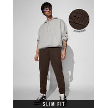 The Souled Store Solids: Chocolate Brown Men Joggers