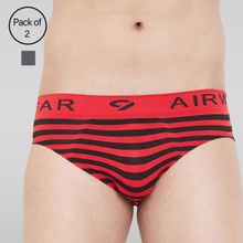 C9 Airwear Mens Briefs Red and Charcoal (Set of 2)