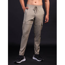 Technosport Khaki Solid Regular Fit Trackpant