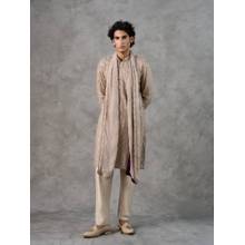 Twamev Beige Embroidered Straight Kurta Pant with Dupatta