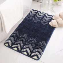 Kuber Industries Extra Soft Bathroom Mat Anti-Slip Mat For Bathroom Floor Tpr Backing (Blue)