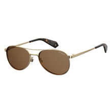 Polaroid Brown Polarized Carbon Fiber UV Protection Full Rim Aviators Sunglasses (56)