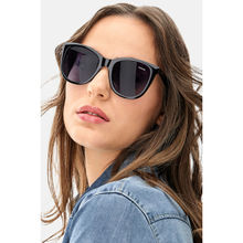 Polaroid Black Grey Shaded Polarized Acetate UV Protection Full Rim Cat-Eye Sunglasses (52)
