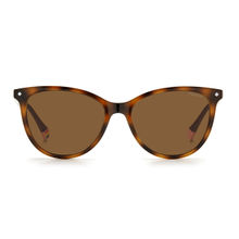 Polaroid Bronze Polarized Acetate UV Protection Full Rim Cat-Eye Sunglasses (53)