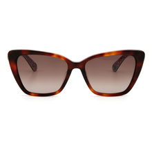 Kate Spade Brown Shaded Plastic UV Protection Full Rim Cat-Eye Sunglasses (55)