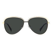 Polaroid Grey Polarized Acetate UV Protection Full Rim Aviators Sunglasses (58)