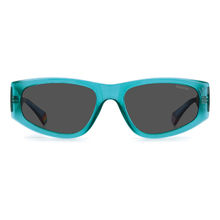 Polaroid Grey Polarized Acetate UV Protection Full Rim Cat-Eye Sunglasses (55)