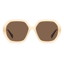 Polaroid Brown Polarized Acetate UV Protection Full Rim Round Frames Sunglasses (56)