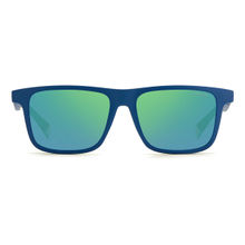 Polaroid Grey Green Mirror Polarized Acetate UV Protection Full Rim Wayfarers Sunglasses (55)