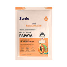 Sanfe Instant Oil Control Papaya Facial Mask | 100% fruit extracts, Korean Mask | 1pc, 25gm