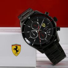 Scuderia Ferrari Pilota Evo Chronograph Black Round Dial MensWatch - 0830771
