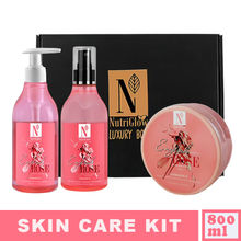 NutriGlow NATURAL'S English Rose Combo of 3: Hydrating Gel/ Face Wash & Balancing Toner With 100% Rose Hydrosols