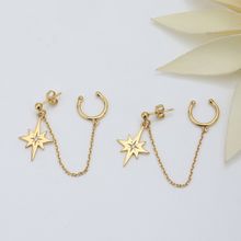 Carlton London Star Shaped Ear Cuff Earrings
