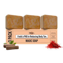 Ghar Soaps Magic Soap | For reducing tan | With Saffron and Sandalwood | All skin types - Pack of 3