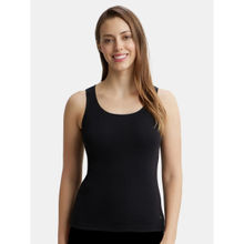Jockey 1535 Women Super Combed Cotton Rib Fabric Inner Tank Top - Black
