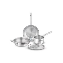 Bergner Tripro 4 Pcs Induction Bottom Cookware Set Induction Compatible