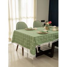 Urban Space Cotton Dining Table Covers - Aura Checks Sage Green