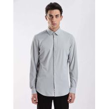 Calvin Klein Solid Slim Fit Nylon Shirt Grey