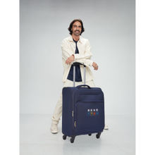 United Colors of Benetton Macau Unisex Soft Luggage Teal Blue, TSA Lock Trolley Bag