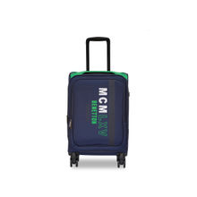 United Colors of Benetton Topaz Unisex Polyester Soft Luggage - Navy, 58.5 Cm Mid Trolley Bag