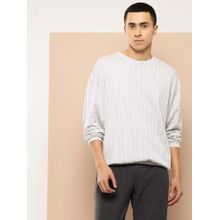 Alcis Grey Stripes Regular Fit Sweatshirt