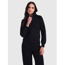 Musclemind Black Solid Regular Fit Sweatshirt