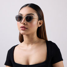 Twenty Dresses by Nykaa Fashion Black Round Twin Frame Sunglasses