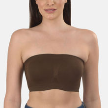 Mod & Shy Solid Nonwired Non Padded Bandeau Bra - Olive