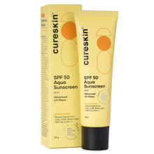 Cureskin SPF 50 Aqua Sunscreen with Advanced UV Filters, SPF 50 & PA+++ - Pack of 1