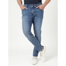 Wrangler Men Bostin Cropped Blue Jeans (Slim)