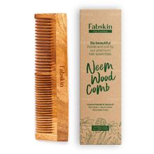 Fabskin Neem Dual Side For Detangling & Frizz Control Wooden Comb