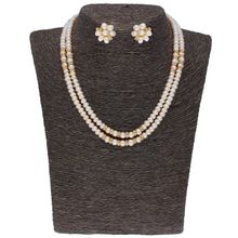 Sri Jagdamba Pearls Caramel Pearl Necklace Set