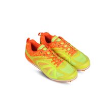 Vector X BOLTED Running Spike Shoes for Men with Removeable Spike Green Orange