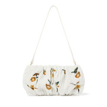 Forever New White Ronda Beaded Shoulder Bag